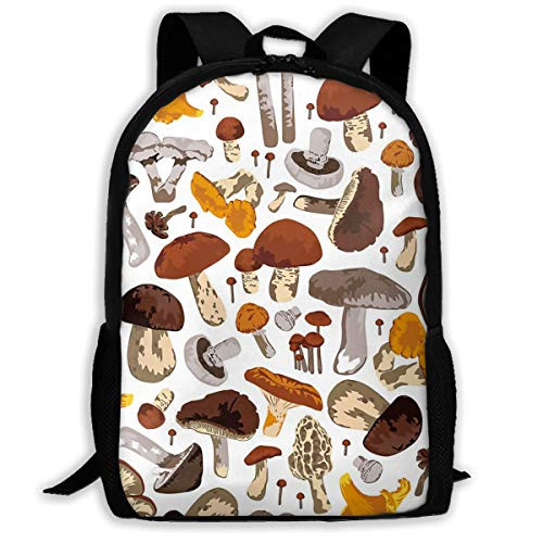 SARA NELL School Backpack Mushrooms Bookbag Casual Travel Bag For Teen Boys Girls SARA NELL School Backpack Mushrooms Bookbag Casual Travel Bag For Teen Boys Girls