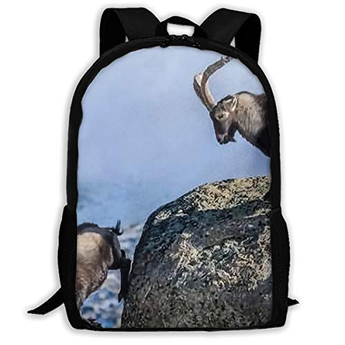 SARA NELL School Backpack Goat Bookbag Casual Travel Bag For Teen Boys Girls SARA NELL School Backpack Goat Bookbag Casual Travel Bag For Teen Boys Girls