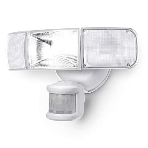 Home Zone Security Motion Sensor Light - Ultra Bright 3 Head Outdoor Weatherproof LED Flood Light