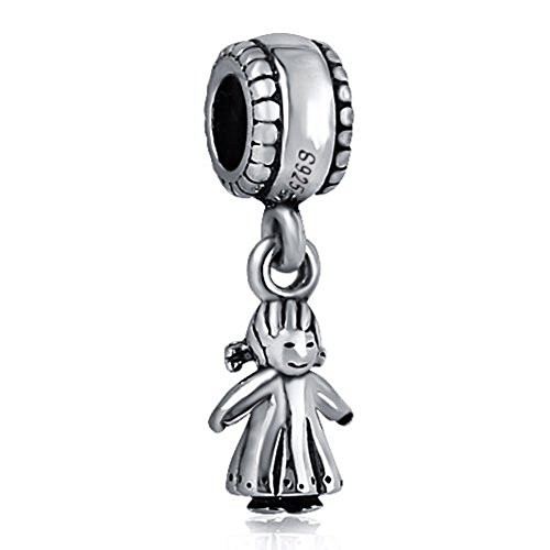 Happy Little Girl Charms - Authentic 925 Sterling Silver Dangle Bead - Fit for European Bracelets Happy Little Girl Charms - Authentic 925 Sterling Silver Dangle Bead - Fit for European Bracelets