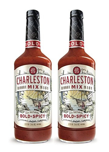 Charleston Mix - Premium, All Natural Bloody Mary Mix. Bold  and  Spicy 32oz 2 bottles