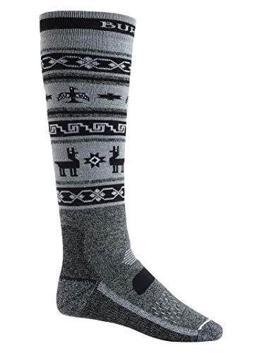 Burton Mens Performance Midweight Sock, Black Heather, Large