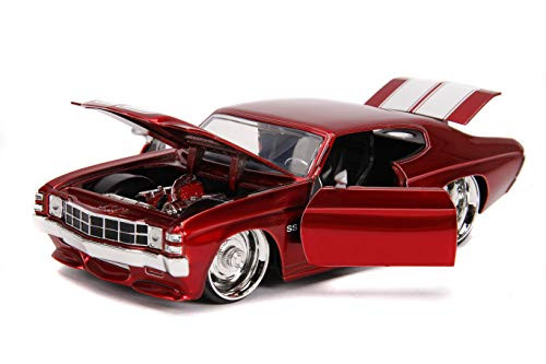 Bigtime Muscle 124 1971 Chevy Chevelle Die-cast Car Red, Toys for Kids and Adults