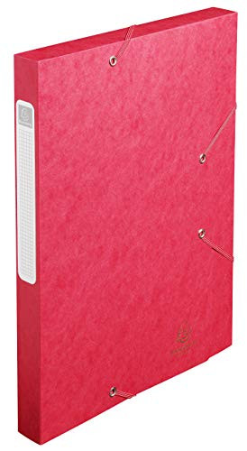 Exacompta - Ref. 18509H - Cartobox Glossy Card Filing Box, 25mm Spine, A4 - Red