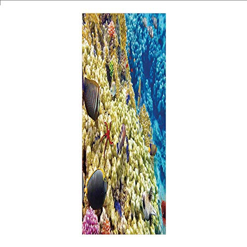 3D Decorative Film Privacy Window Film No Glue,Ocean Decor,Colorful Life Natural Environment Deep Down in The Sea Scenery Exotic Holiday Picture,Blue Beige,for Home and Office 3D Decorative Film Privacy Window Film No Glue,Ocean Decor,Colorful Life Natural Environment Deep Down in The Sea Scenery Exotic Holiday Picture,Blue Beige,for Home and Office