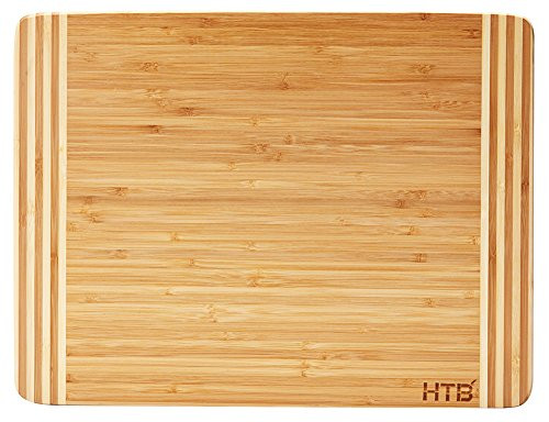 HTB Bamboo Cutting Board,Organic Kitchen Chopping Boards,For Bread,Cheese,Meat,Veggies,Bar board 02L