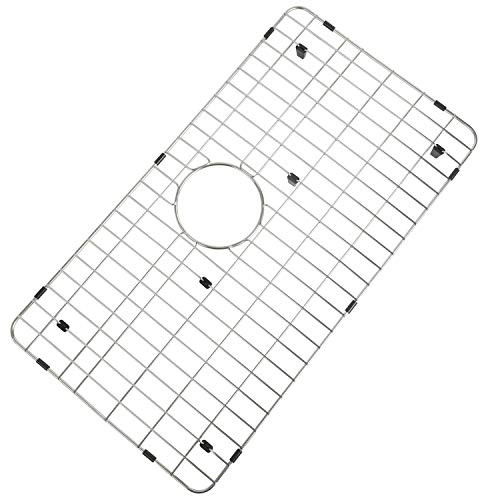 MONSINTA Kitchen Sink Grid and Sink Protectors, Stainless Steel Sink Grids for Bottom of Kitchen Sink, 26inch  x 14inch  with Rear Drain for Single Sink Bowl