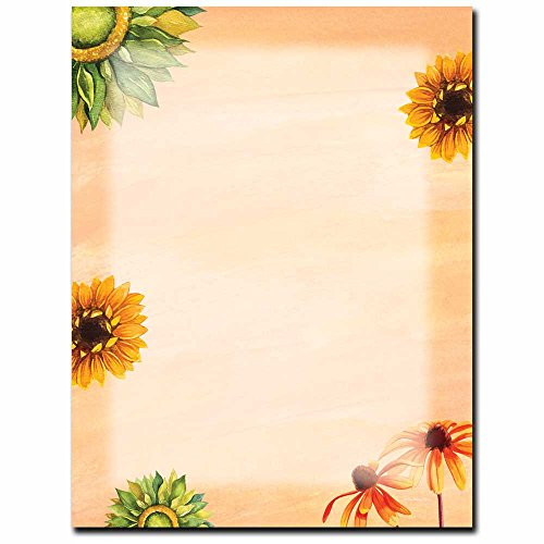 Sunny Flowers Letterhead Laser & Inkjet Printer Paper, 100 Pack