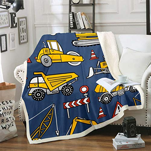 Car Decor Plush Blanket Construction Cars Sherpa Blanket Boys Girls Young Cartoon Crane Excavator Fleece Throw Blanket Heavy Machinery Equipment Fuzzy Blanket for Sofa Bed Couch,Throw 50x60 Inch Car Decor Plush Blanket Construction Cars Sherpa Blanket Boys Girls Young Cartoon Crane Excavator Fleece Throw Blanket Heavy Machinery Equipment Fuzzy Blanket for Sofa Bed Couch,Throw 50x60 Inch
