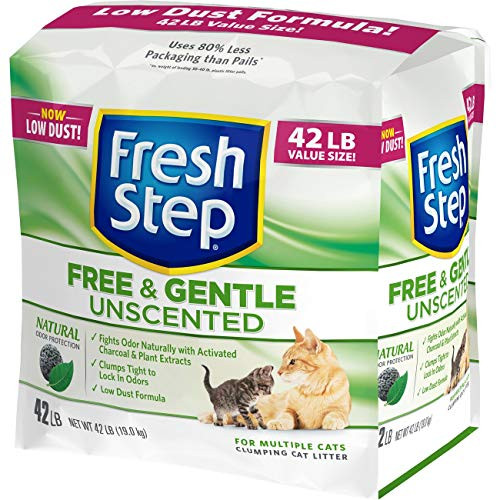 Fresh Step Free  and  Gentle Unscented Clumping Cat Litter, 42 lbs.