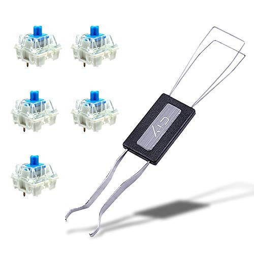Keycap Puller Remover with 5pcs Keyboard Switches Mechanical Keyboard Mx Switches Keycap Removal Fixing Tool for Keyboard