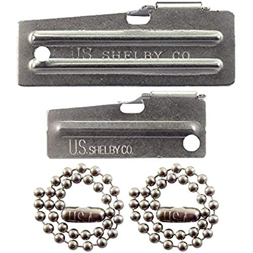 P-38 Can Opener  and  P-51 Can Opener with Chains - U.S. Shelby Co. - Made in the USA