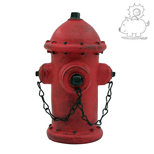 ornerx Resin Fire Hydrant Piggy Bank Money Box