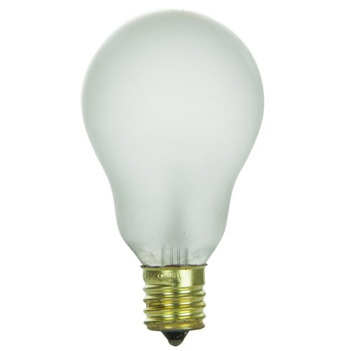 Sunlite 40A15 FR N CD2 Incandescent 40-Watt  Intermediate Based  A15 Appliance Bulb  Frost  Carded 2-Pack