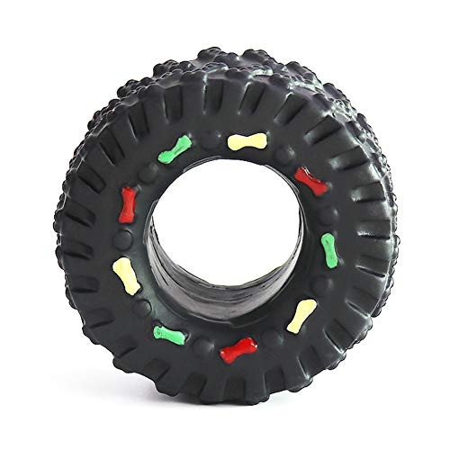 N hionre Sound Squeaky Interactive Toys for Pets Tire Shape Bite Resistant Chew Play Toy for Pet Dog Puppy Black N hionre Sound Squeaky Interactive Toys for Pets Tire Shape Bite Resistant Chew Play Toy for Pet Dog Puppy Black