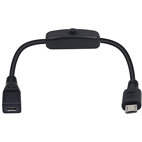 Poyiccot Micro USB Raspberry pi Power Switch  Micro USB Female to Male On Off Power Switch Cable