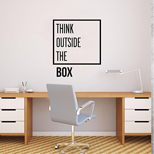 Think Outside The Box - Inspirational Quotes Wall Art Vinyl Decal - 24" X 20" Decoration Vinyl Sticker - Motivational Wall Art Decal - Bedroom Living Room Decor - Trendy Wall Art Think Outside The Box - Inspirational Quotes Wall Art Vinyl Decal - 24" X 20" Decoration Vinyl Sticker - Motivational Wall Art Decal - Bedroom Living Room Decor - Trendy Wall Art