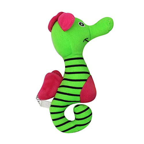 N hionre Interactive Play Toys for Pets Cute Plush Seahorse Shape Squeaky Bite-Resistant Molar Chew Toy for Pet Dog Puppy Green N hionre Interactive Play Toys for Pets Cute Plush Seahorse Shape Squeaky Bite-Resistant Molar Chew Toy for Pet Dog Puppy Green