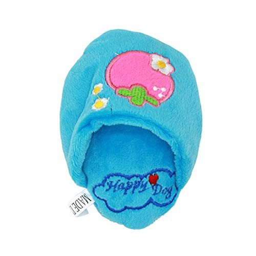 N hionre Sound Squeaky Interactive Toys for Pets Cute Plush Slipper Shape Bite-Resistant Scratch Chew Toy for Pet Dog Puppy Blue N hionre Sound Squeaky Interactive Toys for Pets Cute Plush Slipper Shape Bite-Resistant Scratch Chew Toy for Pet Dog Puppy Blue