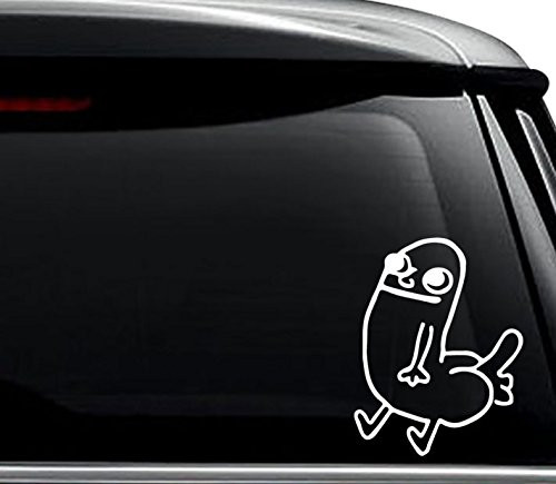 Dickbutt Reddit Decal Sticker For Use On Laptop  Helmet  Car  Truck  Motorcycle  Windows  Bumper  Wall  and Decor Size- -6 inch-   -15 cm- Tall   Color- Gloss White