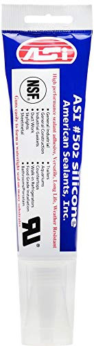 ASI Silicone Sealant 100 Percent  RTV - 2.8 oz Squeeze Tube -White-