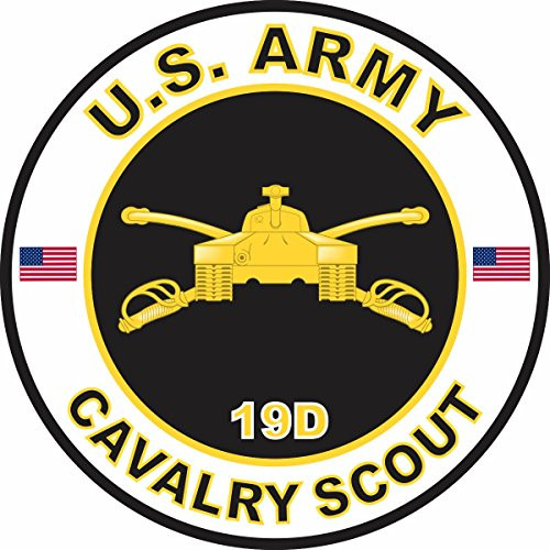 Military Vet Shop U.S. Army MOS 19D Cavalry Scout Window Bumper Sticker Decal 3.8inch