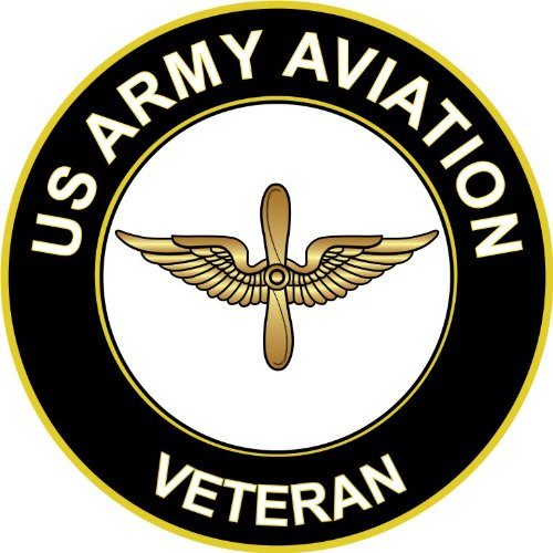 Military Vet Shop U.S. Army Veteran Aviation Window Bumper Sticker Decal 3.8inch