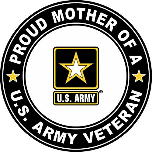 Military Vet Shop U.S. Army Veteran Proud Mother Window Bumper Sticker Decal 3.8inch