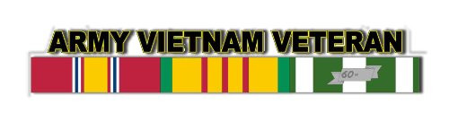Military Vet Shop U.S. Army Vietnam Veteran Window Strip Window Bumper Sticker Decal 3.8inch Military Vet Shop U.S. Army Vietnam Veteran Window Strip Window Bumper Sticker Decal 3.8inch