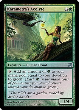 Magic The Gathering - Karametra39 s Acolyte - Holiday 2013 Gift Box Promo - Unique  and  Misc. Promos - Foil