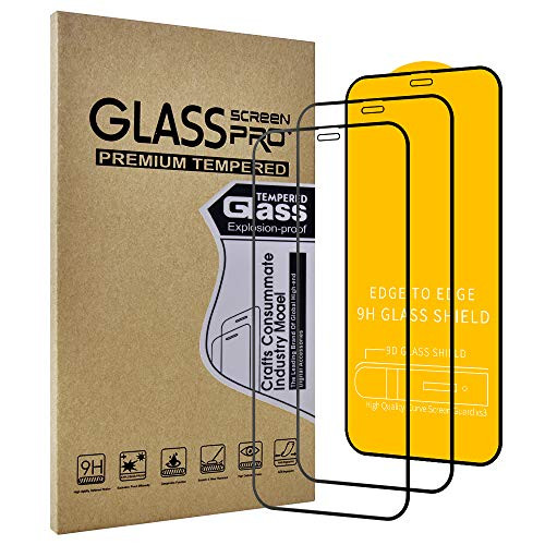 Compatible with iPhone 12 Screen Protector Compatible with iPhone 12 Pro Screen Protector 6.1 Inch Tempered Glass 9D -Anti-Scratch- 2.5D Edge Anti Scratch - 3 Pack