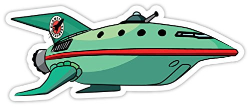 FUTURAMA SPACESHIP sticker decal 6inch  x 3inch