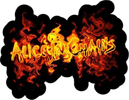 ALICE IN CHAINS FIRE SLOGAN MUSIC ROCK BAND sticker decal 5inch  x 4inch