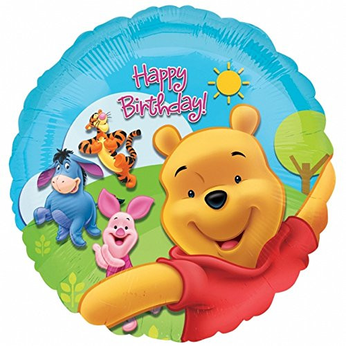 Anagram 18 Inch Circle Foil Balloon - Pooh  and  Friends Sunny Birthday
