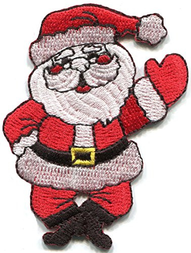 Santa Claus St. Nick Christmas Holiday Embroidered Applique Iron-on Patch S-1505