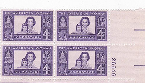No. 1152 U. S. Postage Stamp Plate Block 1960 4c American Woman No. 1152 U. S. Postage Stamp Plate Block 1960 4c American Woman