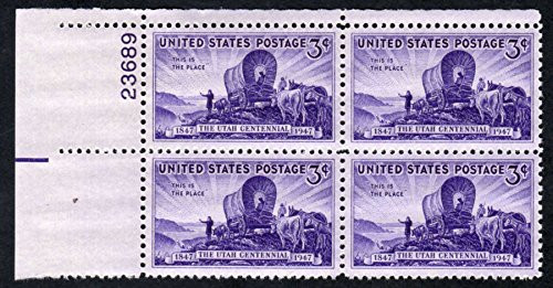 S.T.A.M.P.S Utah Centennial Block of 4 x 3 Cent US Postage Stamps New Scot 950