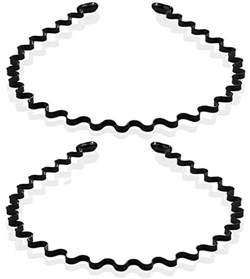XINGZHE 2PCS Black Metal Headbands for Men Womens Hair Bands Girls Hair Clasp Fashion Hair Hoop for Boys Non Slip Headband Wavy Spring Hairbands Hair Accessories for Yoga Running Outdoor Sports Bands XINGZHE 2PCS Black Metal Headbands for Men Womens Hair Bands Girls Hair Clasp Fashion Hair Hoop for Boys Non Slip Headband Wavy Spring Hairbands Hair Accessories for Yoga Running Outdoor Sports Bands
