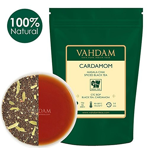 VAHDAM, Cardamom Chai Tea Loose Leaf (100 Cups) | 100% NATURAL CARDAMOM | India's Traditional Cardamom Tea | Spiced Chai Tea | Brew Hot Tea, Iced Tea or Chai Latte | Masala Chai Tea | 7oz VAHDAM, Cardamom Chai Tea Loose Leaf (100 Cups) | 100% NATURAL CARDAMOM | India's Traditional Cardamom Tea | Spiced Chai Tea | Brew Hot Tea, Iced Tea or Chai Latte | Masala Chai Tea | 7oz