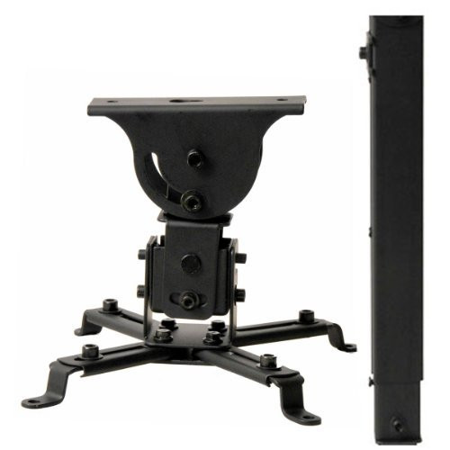 VideoSecu LCD DLP Projector Vaulted Ceiling Mount Bracket with Adjustable Extension Pole to 26.7" - Black PJ2B 1C9