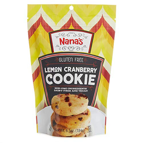 Nana s Gluten Free Lemon Cranberry Cookies - Vegan and Kosher - 6.5 Oz Package Nana s Gluten Free Lemon Cranberry Cookies - Vegan and Kosher - 6.5 Oz Package
