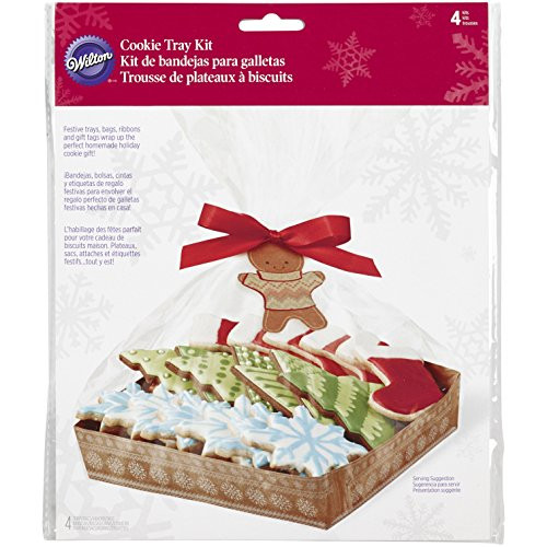 Wilton 1912-5088 4-Count Christmas Holiday Sweet Swap Cookie Tray Kit