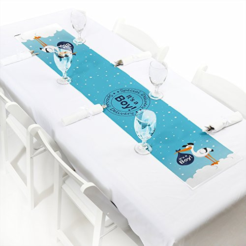 Big Dot of Happiness Boy Special Delivery - Petite Blue It's A Boy Stork Baby Shower Paper Table Runner - 12" x 60" Big Dot of Happiness Boy Special Delivery - Petite Blue It's A Boy Stork Baby Shower Paper Table Runner - 12" x 60"