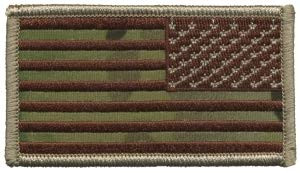 Uniform World US Flag Desert OCP Multicam Camouflage  -Reverse- Coyote -Hook  and  Fastener- Patch - American Flag Patch Standard U.S. Flag USA American Flag - us Logo Shirt Jacket