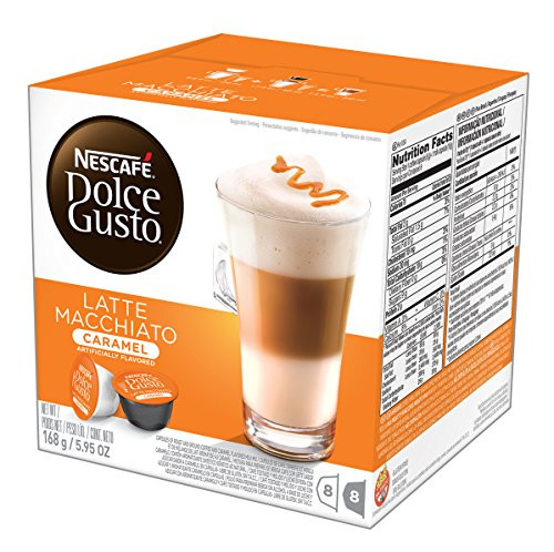 NESCAFÉ Dolce Gusto Coffee Capsules Caramel Latte Macchiato 48 Single Serve Pods, (Makes 24 Specialty Cups) 48 Count