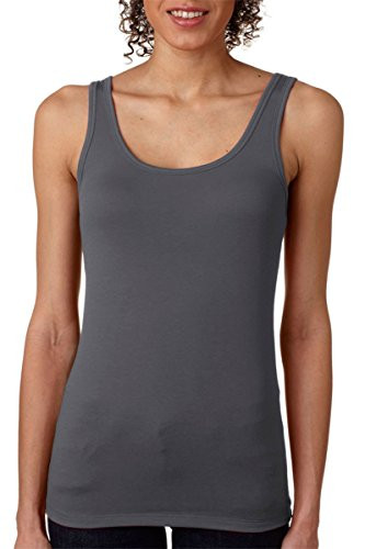 Next Level womens Next Level The Jersey Tank-3533--DARK GRAY-XL