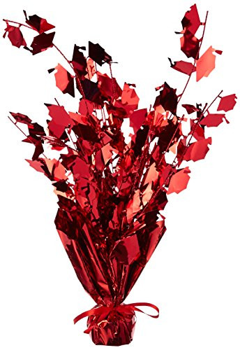 Graduate Cap Gleam _N Burst Centerpiece -red- Party Accessory  -1 count- -1 Pkg-