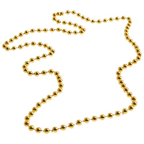 U.S. Toy JA426 Metallic Bead Necklaces  Gold