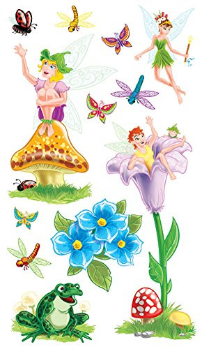 Fairies  and  Flowers Peel _N Place Party Accessory -1 count- -12 Sh-