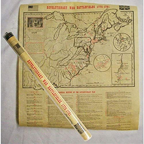 Americana Souvenirs Historic U.S. Document Reproduction  Revolutionary War Map